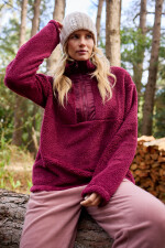 Sweater sherpa Bordeaux