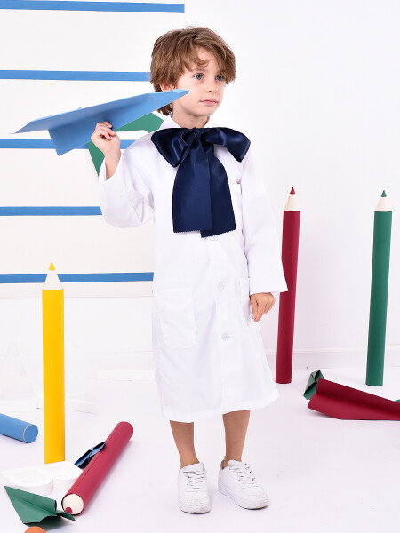 TUNICA ESCOLAR RECTA UNISEX BLANCO