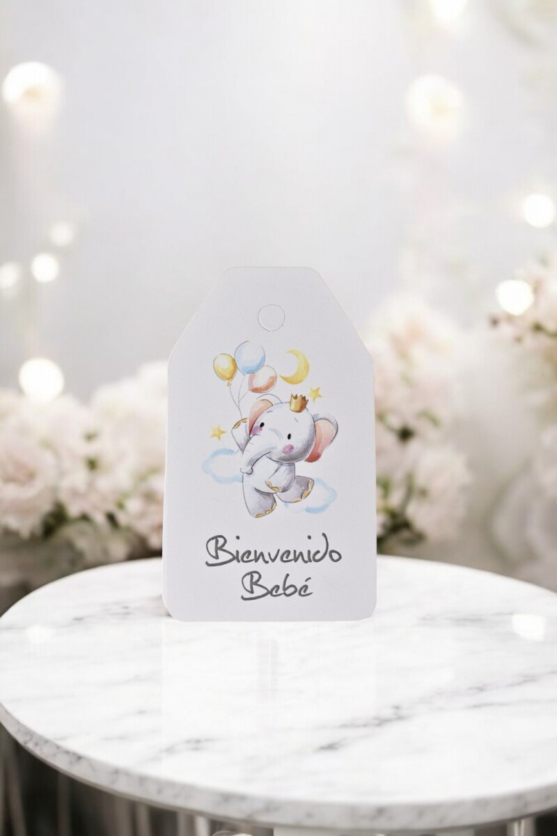 Tag baby shower 5x8,5. - DISEÑO 5 