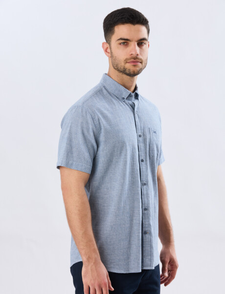 CAMISA CUADROS DE LINO Denim