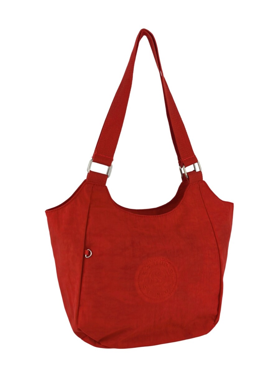 Bolso de Hombro en Tafeta Amasada - Rojo 