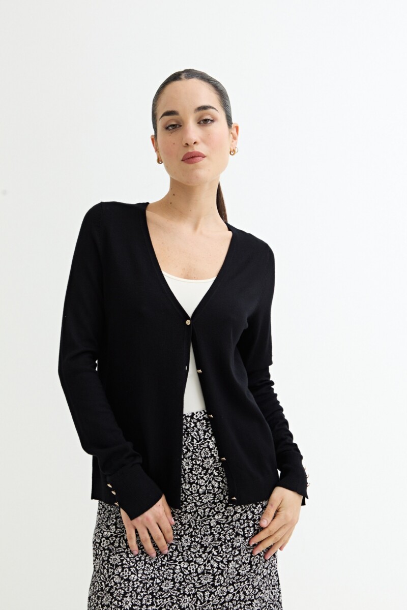 Cardigan básico - Negro 