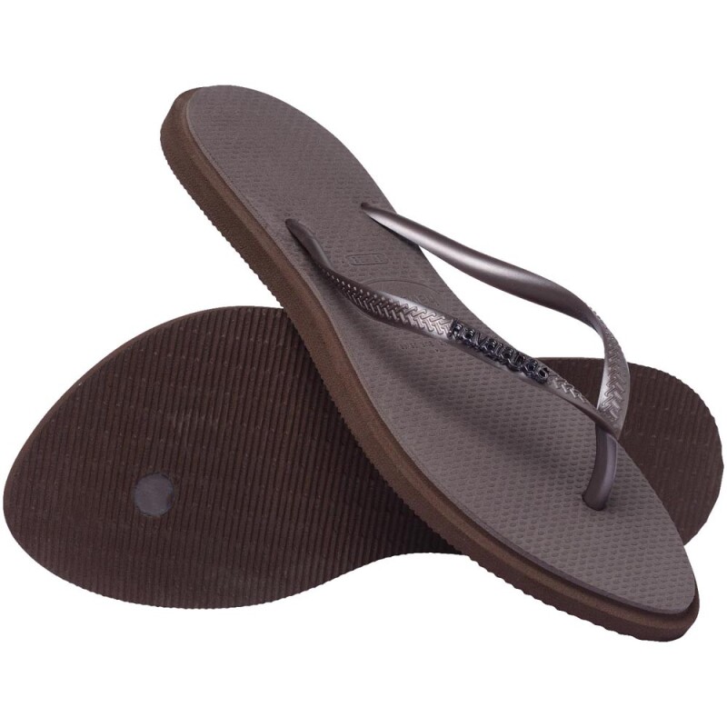 Sandalias Havaianas Slim Point FC Mujer Gris Café