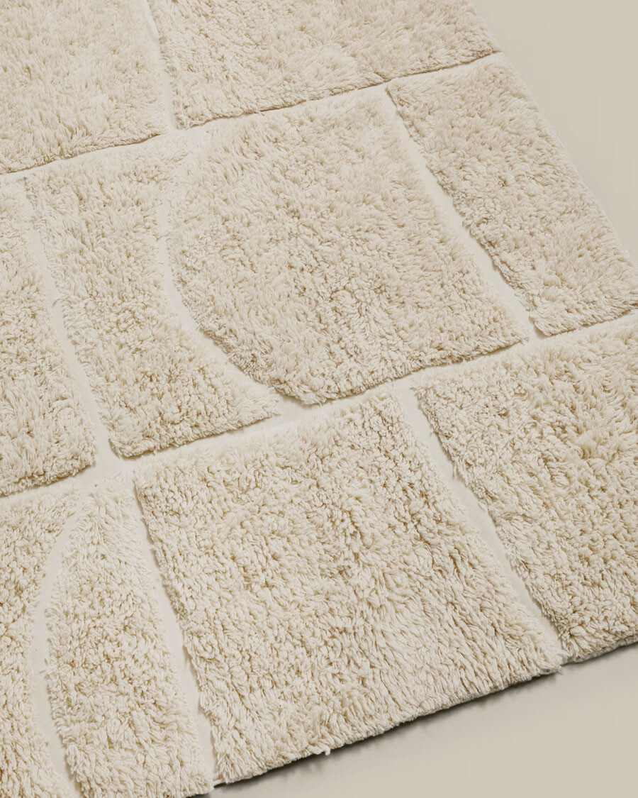 Alfombra Nak jacquard de lana crudo 200 x 300 cm. Alfombra Nak jacquard de lana crudo 200 x 300 cm.