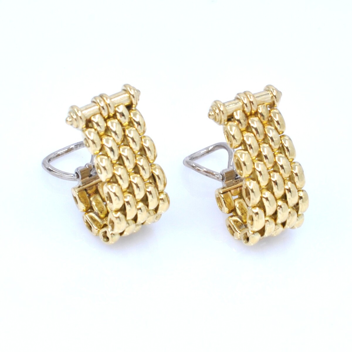 Caravanas clips panther 5 hilos en oro 18k 