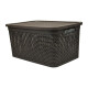 Caja simil ratán 15 lts CHOCOLATE