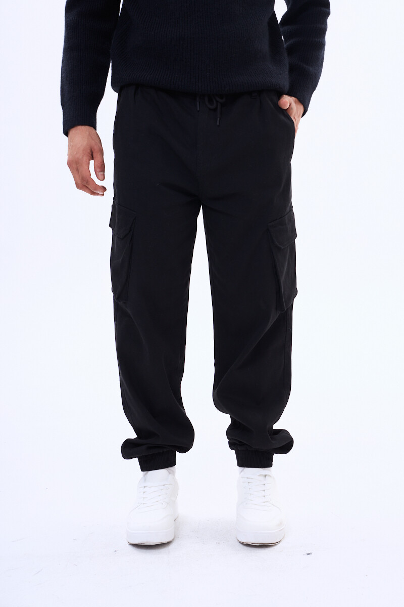 Pantalon de gabardina Rocha Negro