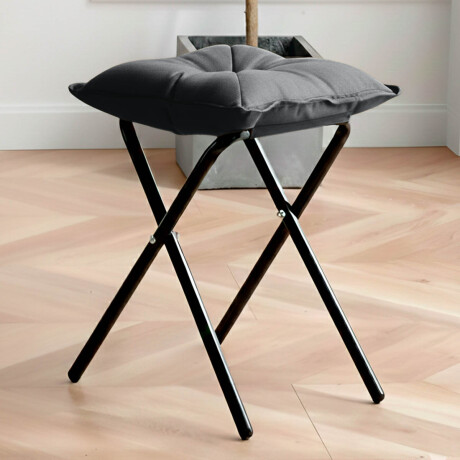 Silla Sillón Butaca Lazy Con Posapie Otomano Bolsillo Gris