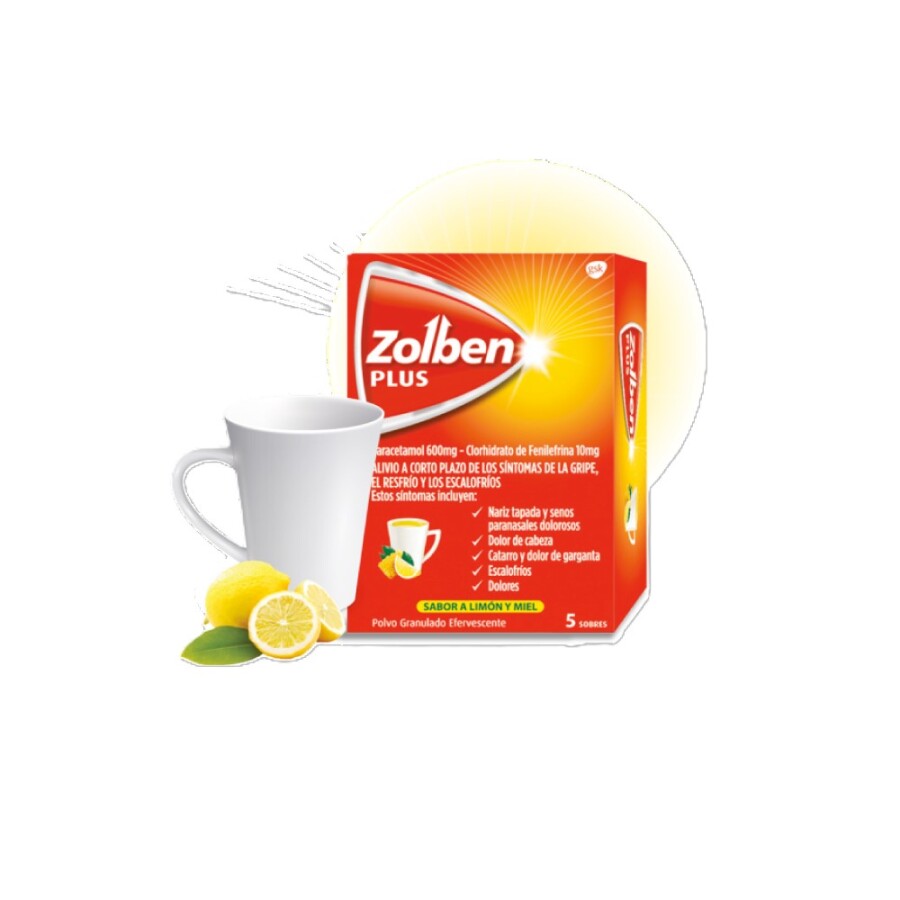 ZOLBEN PLUS 5 Sobres – Sabor limón y miel ZOLBEN PLUS 5 Sobres – Sabor limón y miel