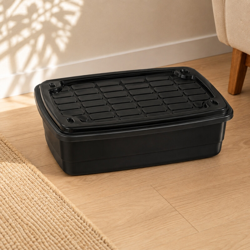 Set x3 Caja organizadora 5 lts NEGRO