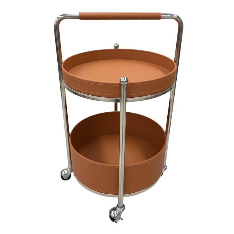 CARRO RED AUXILIAR INOX C/ ECO CUERO39X70CM Unica