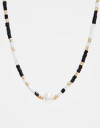 Collares Cortos Canutillos Collar Con Beads - Combinacion Multicolor