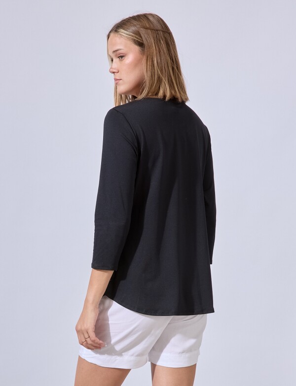 Blusa Keyhole NEGRO