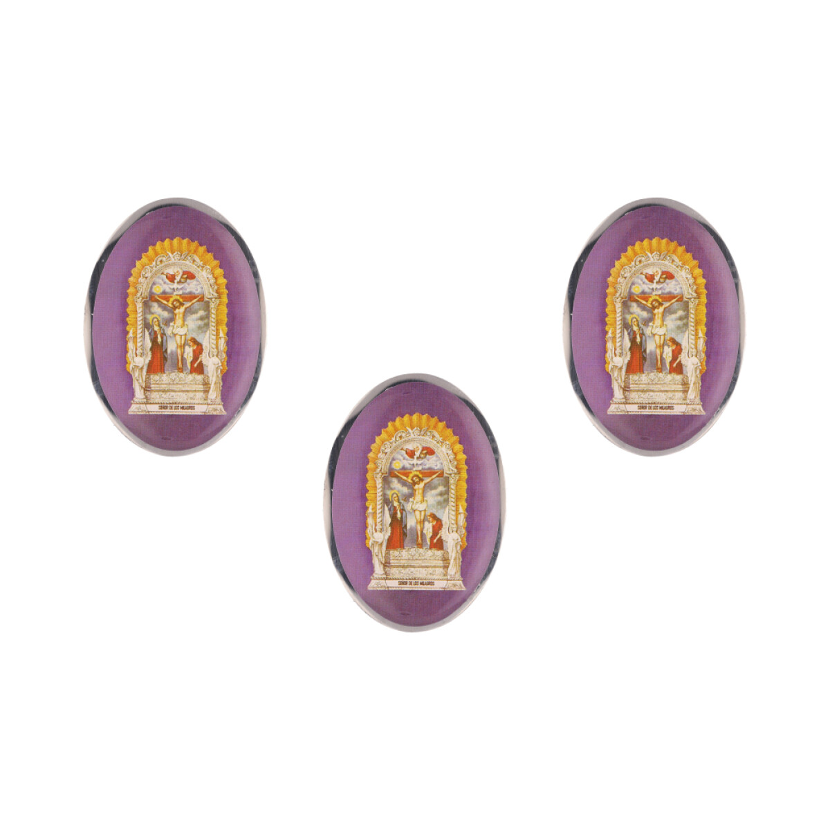 IMAN METALICO DE SANTOS 5CM X3 UNIDADES - Gp118/cristo En La Cruz 