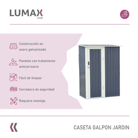 Caseta Galpon Jardin Lumax sussex Gris Oscuro 188x141x87 Caseta Galpon Jardin Lumax sussex Gris Oscuro 188x141x87