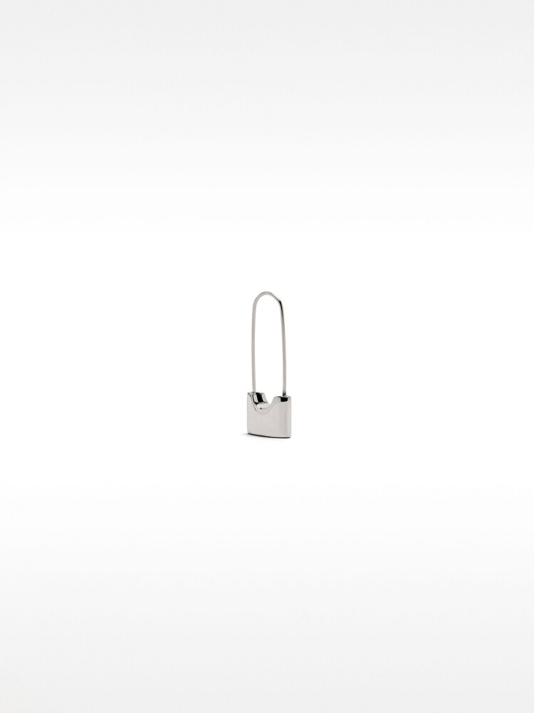 Pendiente Individual De Broche - Acero Inoxidable plateado