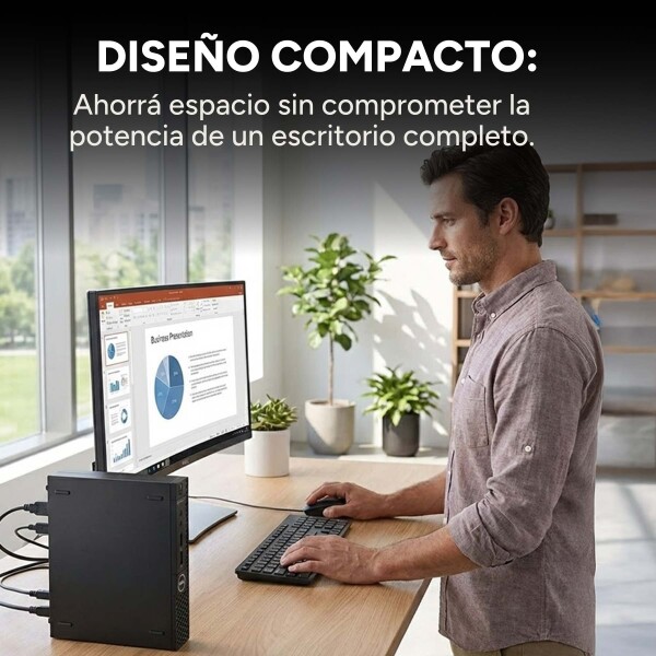 Mini Pc Dell i5-7500t 2.7 G 8Gb Ram 256Gb SSD Windows 11pro Color Negro