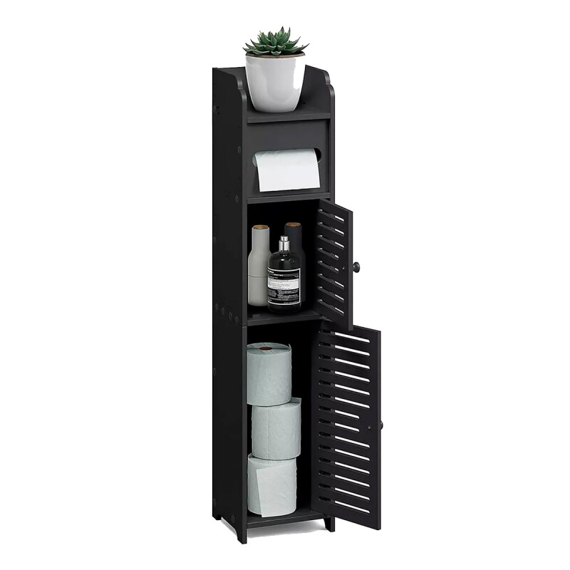 Mueble de baño reducido con puerta NEGRO