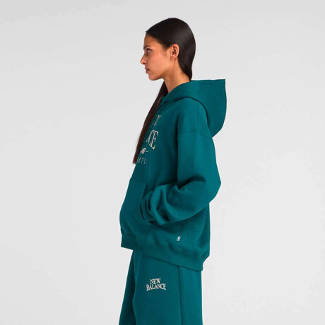 Campera Linear Heritage Fleece de Mujer Verde