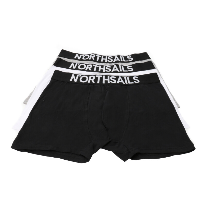 Boxer de Hombre N+ Lino x3 Negro - Blanco - Gris