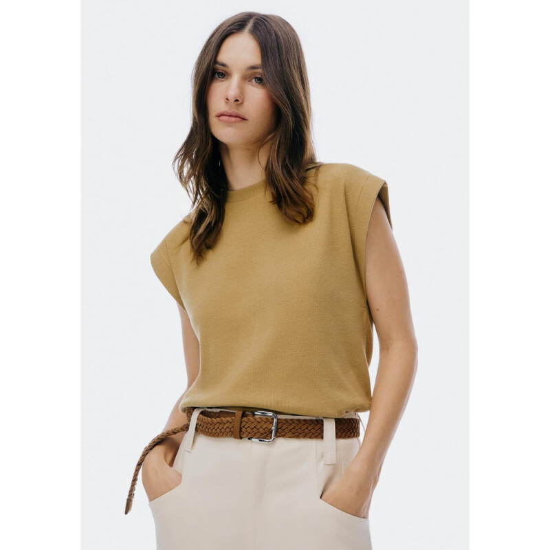 BLUSA SM FEM MARROM MEDIO