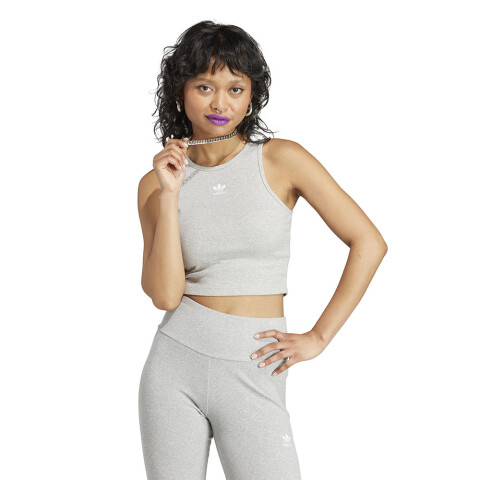 Rib Tank - Mujer Medium Grey Heather