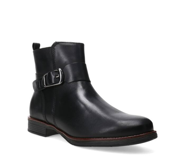 Botas de Mujer Bottero Caña Baja de Cuero Negro