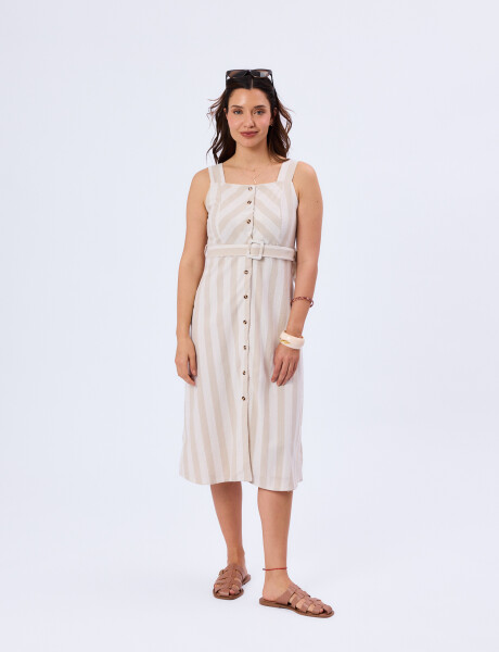 Vestido lino rayado Emanuela Vestido lino rayado Emanuela