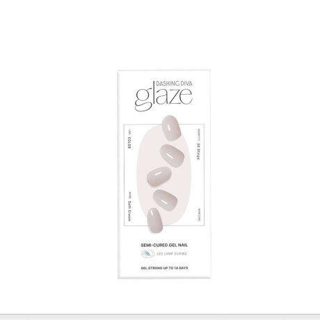 Uñas Stickers Glaze En Gel Soft Cream