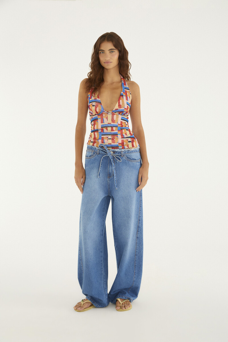 DENIM ANCHO Azul