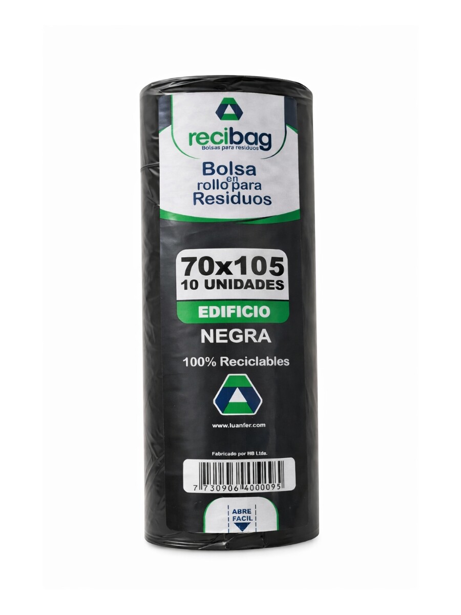 BOLSAS RESIDUOS EN ROLLO - 70x105 cm negro