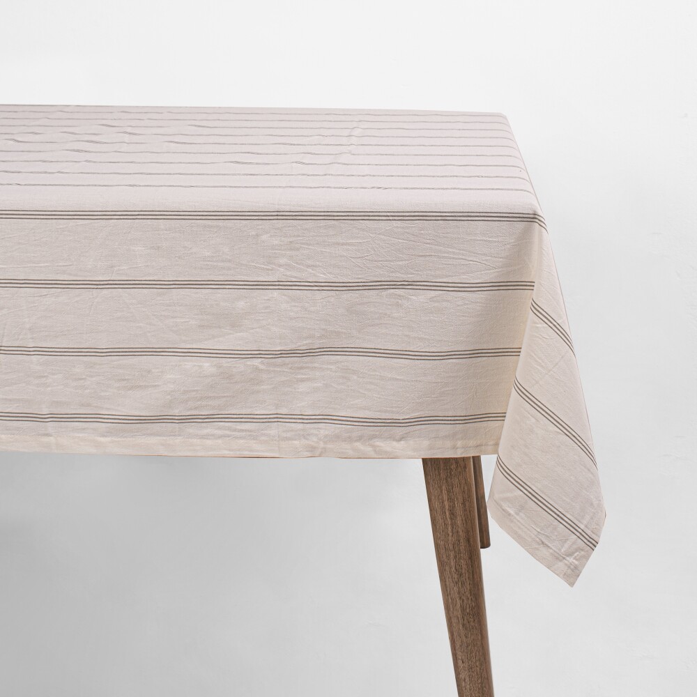 Mantel 175x250 Tusor Soft Rayas Beige