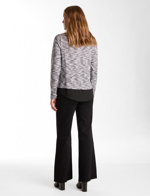 Buzo Melange & Camisa NEGRO/GRIS