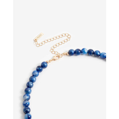 Collar Con Bolones Corazón Dorado