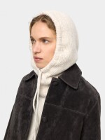 Balaclava De Punto Con Tiras crudo