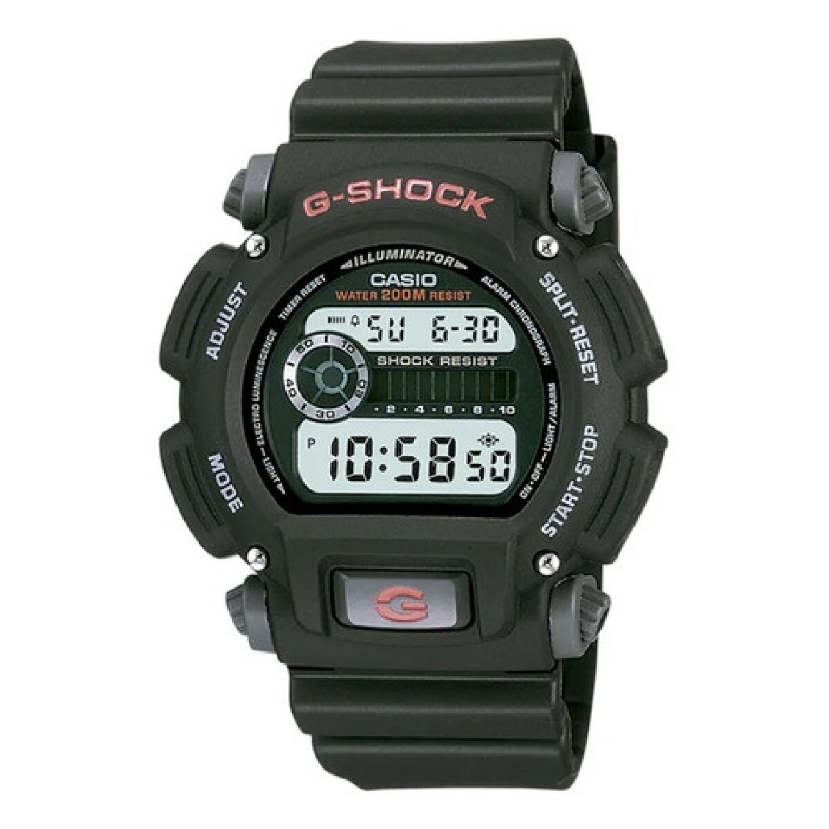 Reloj Digital Multifunción Casio G-Shock DW-9052 Super Resistente - Negro 