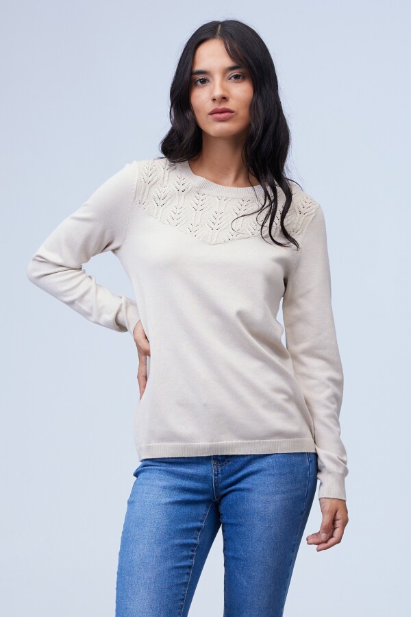 Buzo Bordado BEIGE