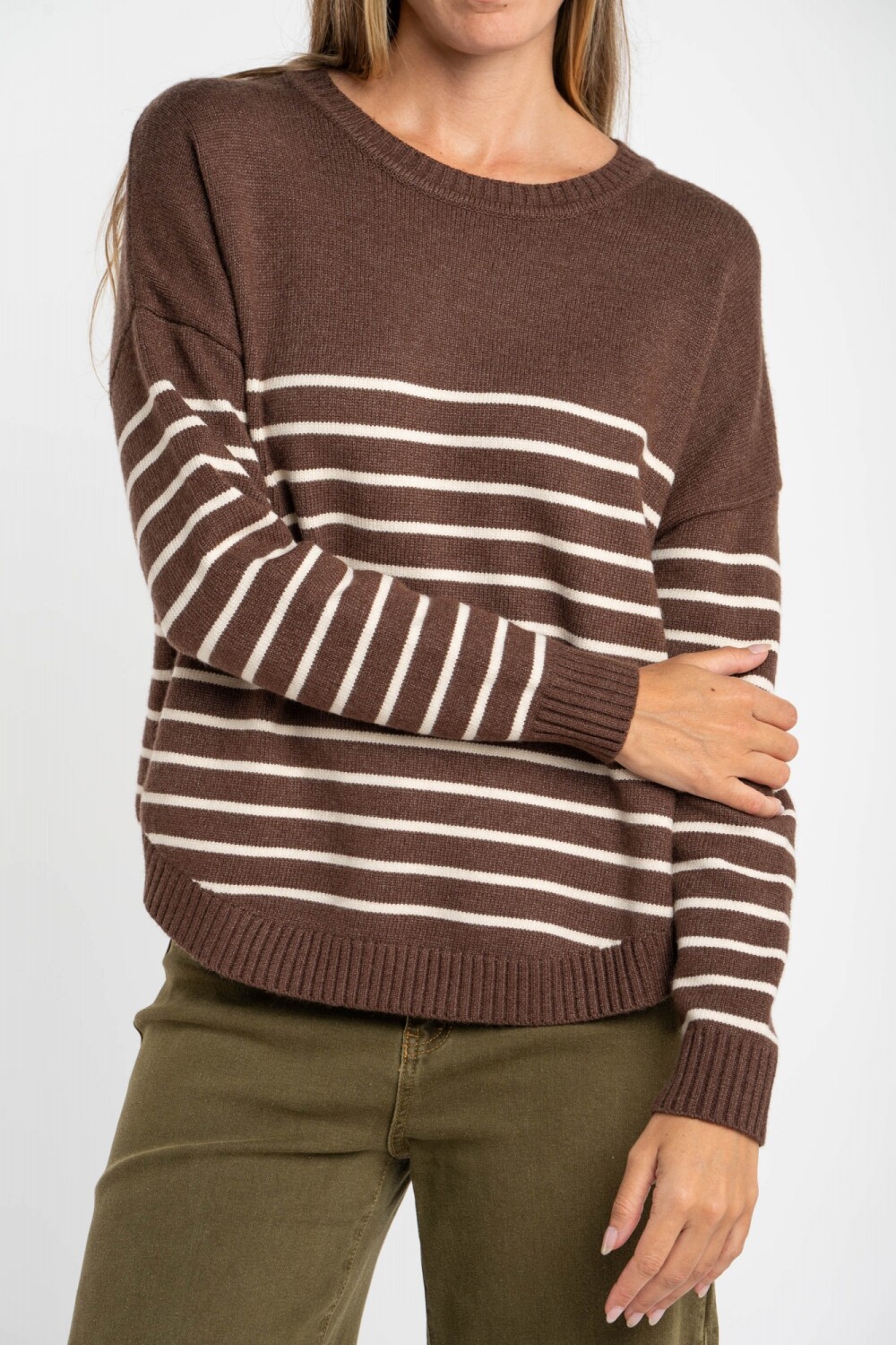 Sweater Rayado - Marrón — Lemon