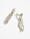 Aros Colgantes Largos Folk Aros Largos Mariposa Boho - Dorado Antique Gold