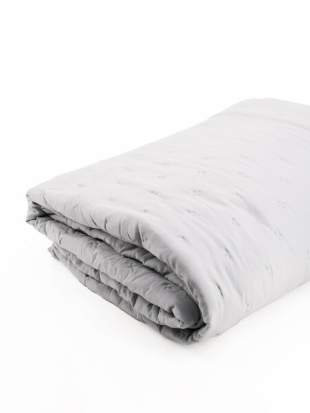 COLCHA 2 PLAZAS GRIS