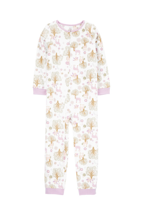 Pijama una pieza de micropolar, diseño unicornios Sin color
