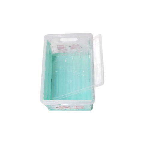 Canasto organizador plegable c/ tapa Canasto Organizador Plegable C/ Tapa