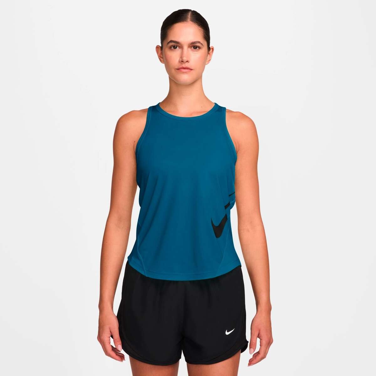 Remera Nike Tempo Swoosh Run Dri-Fit Running Tank Top de Mujer - verde 