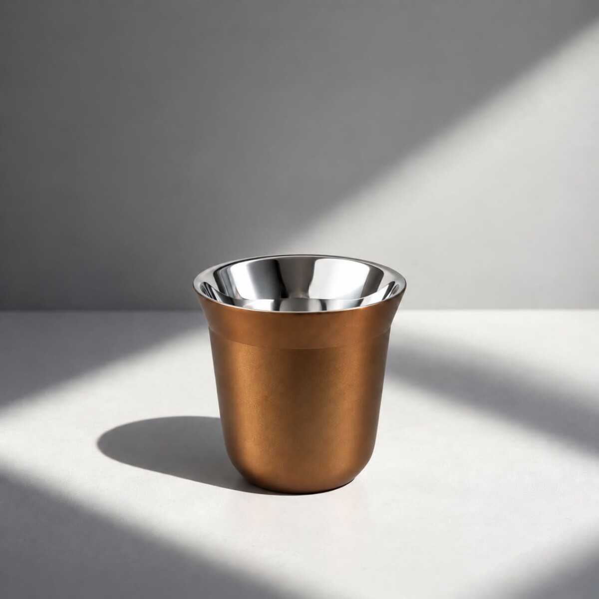 Taza de Café de Acero Inoxidable Estilo Nespresso – Dorado 80 ml 