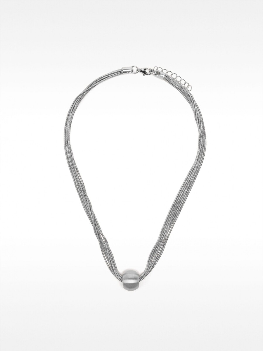 Collar Corto Plateado plateado