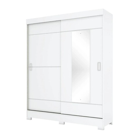 Placard Ropero 2 puertas Mdp Blanco B66 c/espejo Placard Ropero 2 puertas Mdp Blanco B66 c/espejo