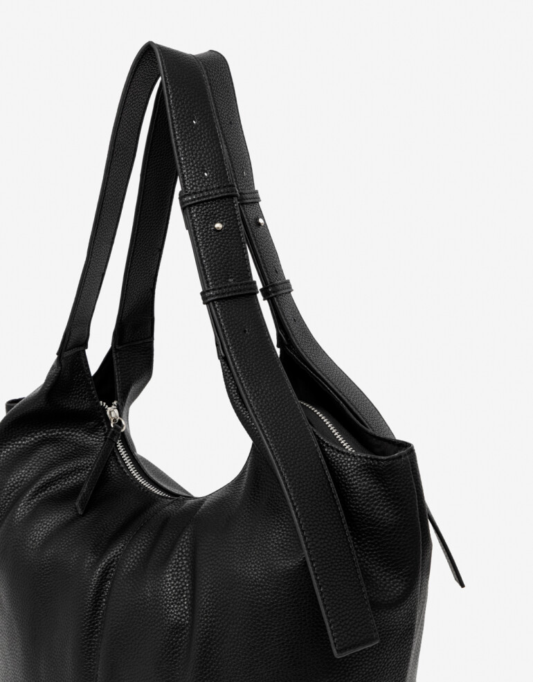 Saca Moda Cartera Con Doble Asa - Negro
