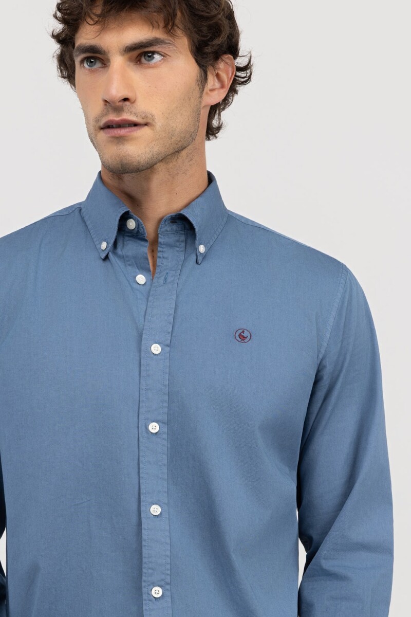 Camisa Garment Dyed El Ganso Turquesa