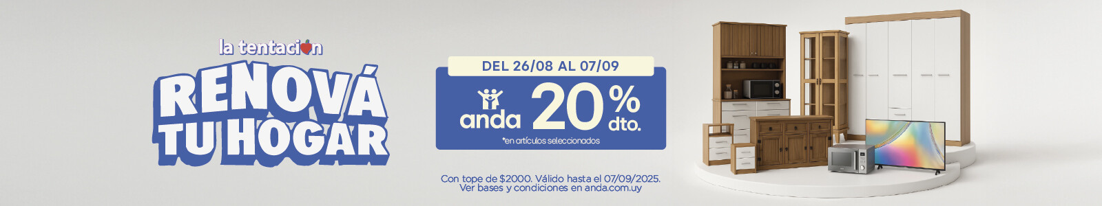 ANDA ofrece 20% de descuento en La Tentación