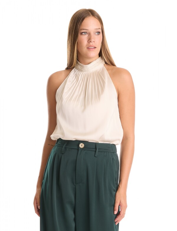 Blusa S/m Halter Pli CRUDO